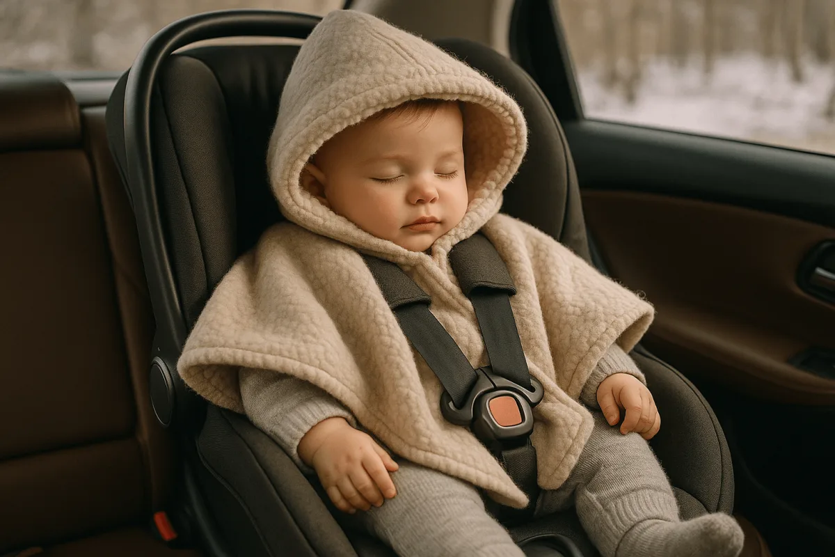 autostoelponcho baby winter veilig alternatief winterjas