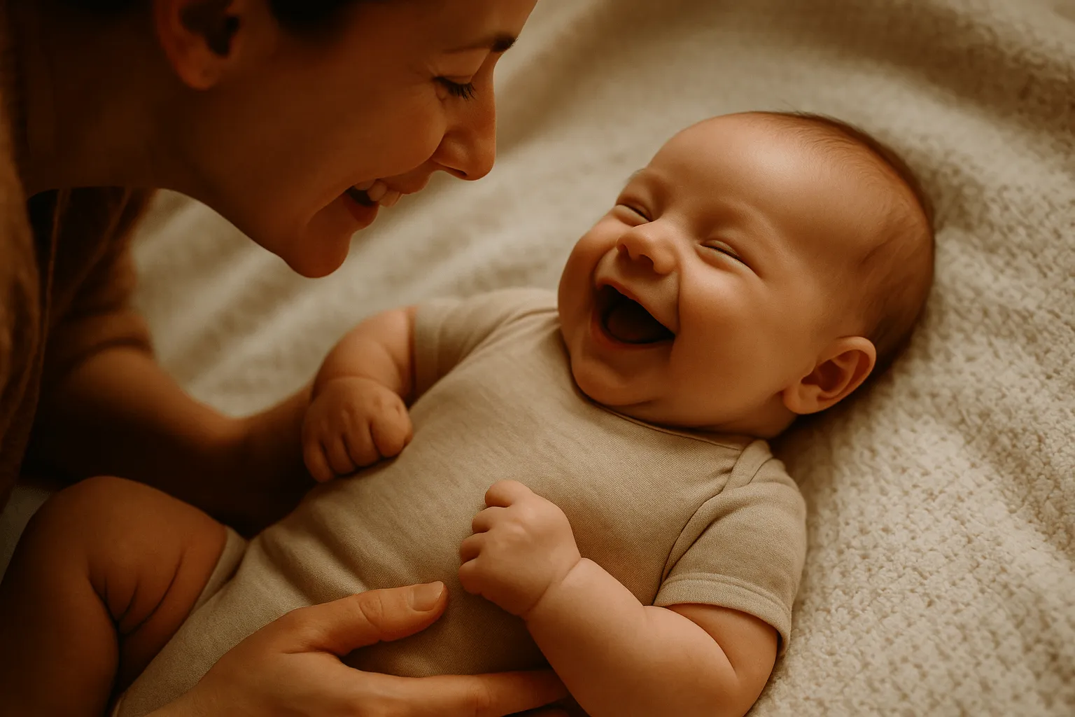 Baby’s eerste glimlach: wanneer en hoe herken je het?