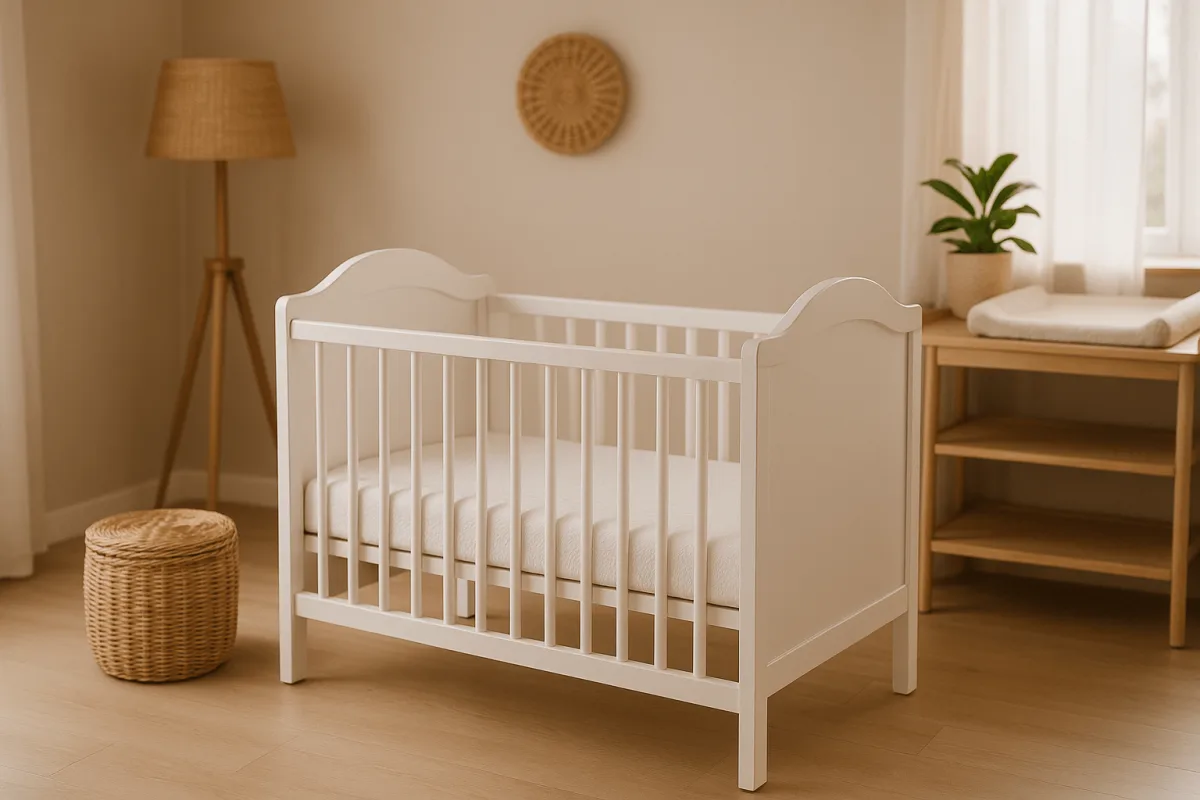 babykamer checklist met veilige wieg ingericht zonder losse materialen