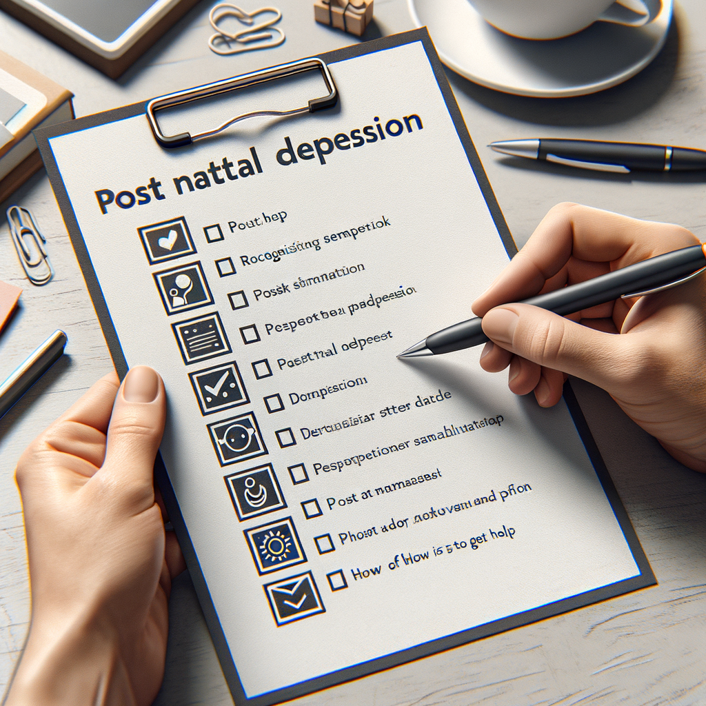 checklist met symptomen postnatale depressie herkennen op papier