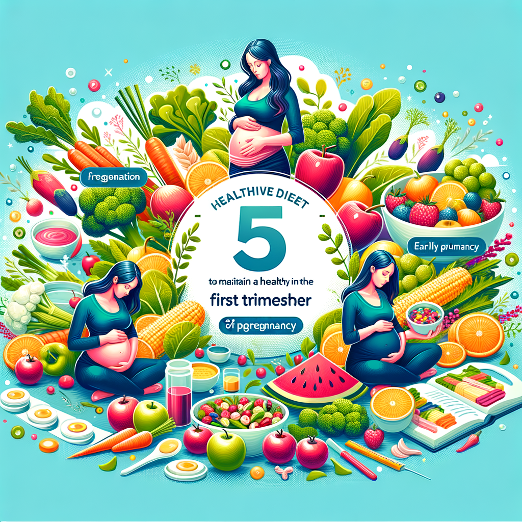 gezonde voeding eerste trimester met verse groenten en fruit