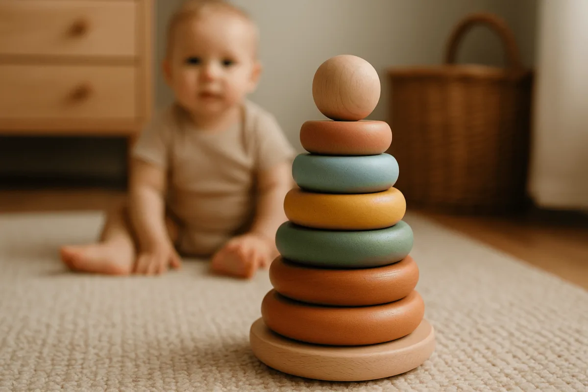 houten stapelringen speelgoed eerste verjaardag kind