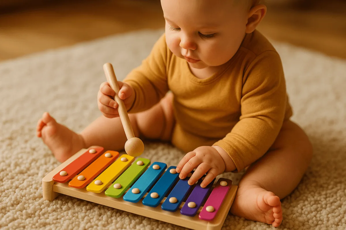 houten xylofoon speelgoed baby muziek ontwikkeling kleurrijk