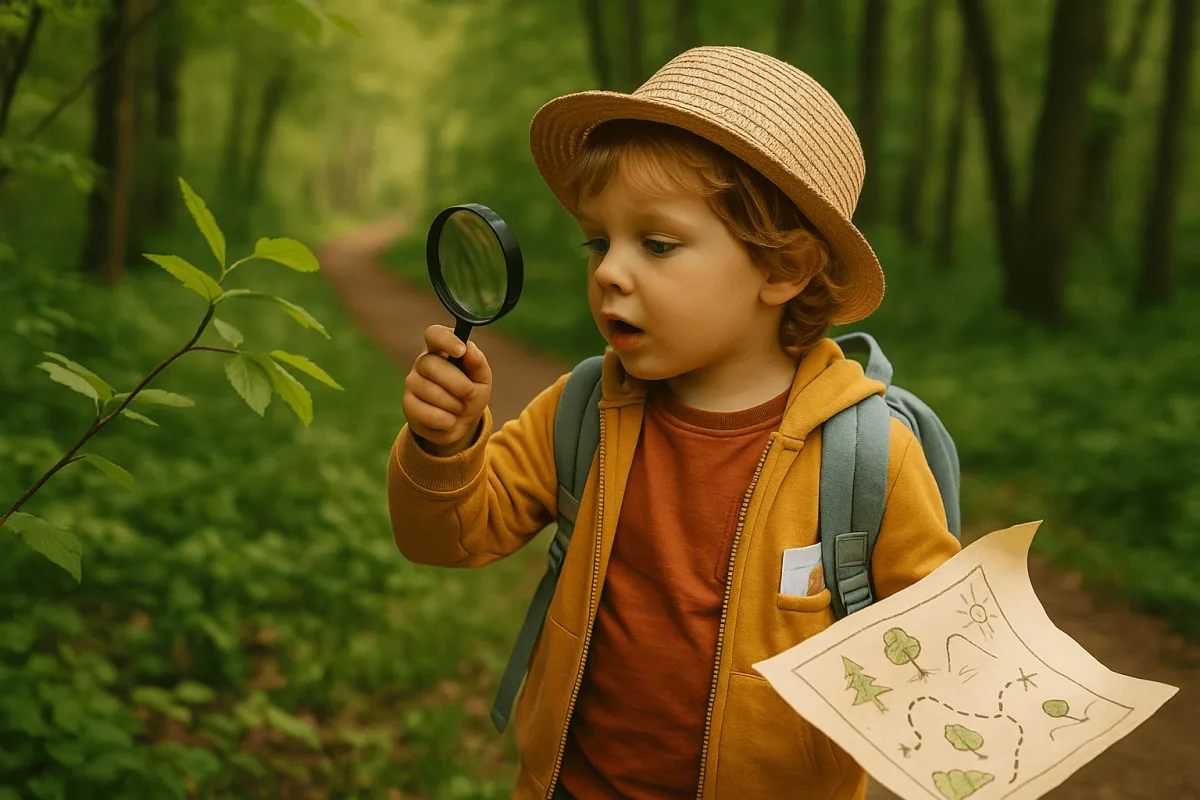 meivakantie kleuter activiteiten speurtocht bos kinderen mei