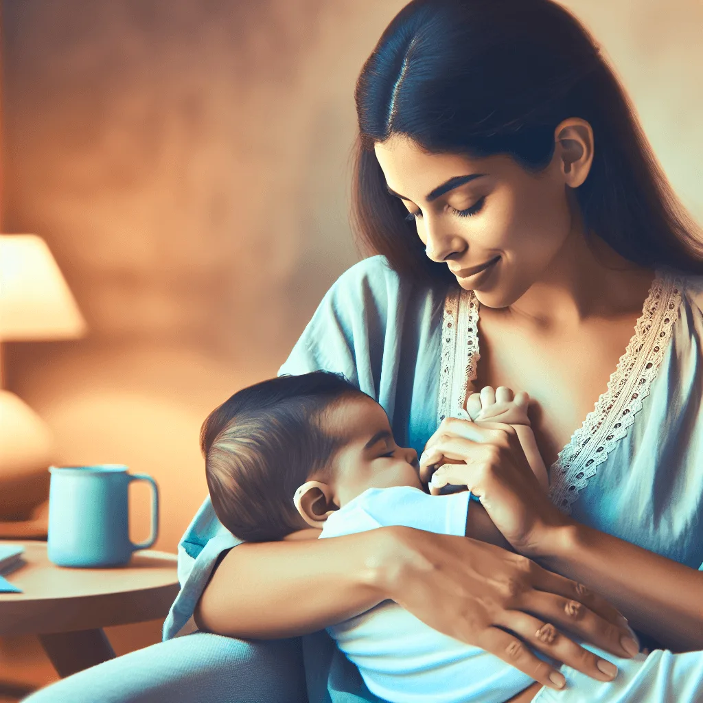 moeder geeft borstvoeding aan baby in comfortabele stoel