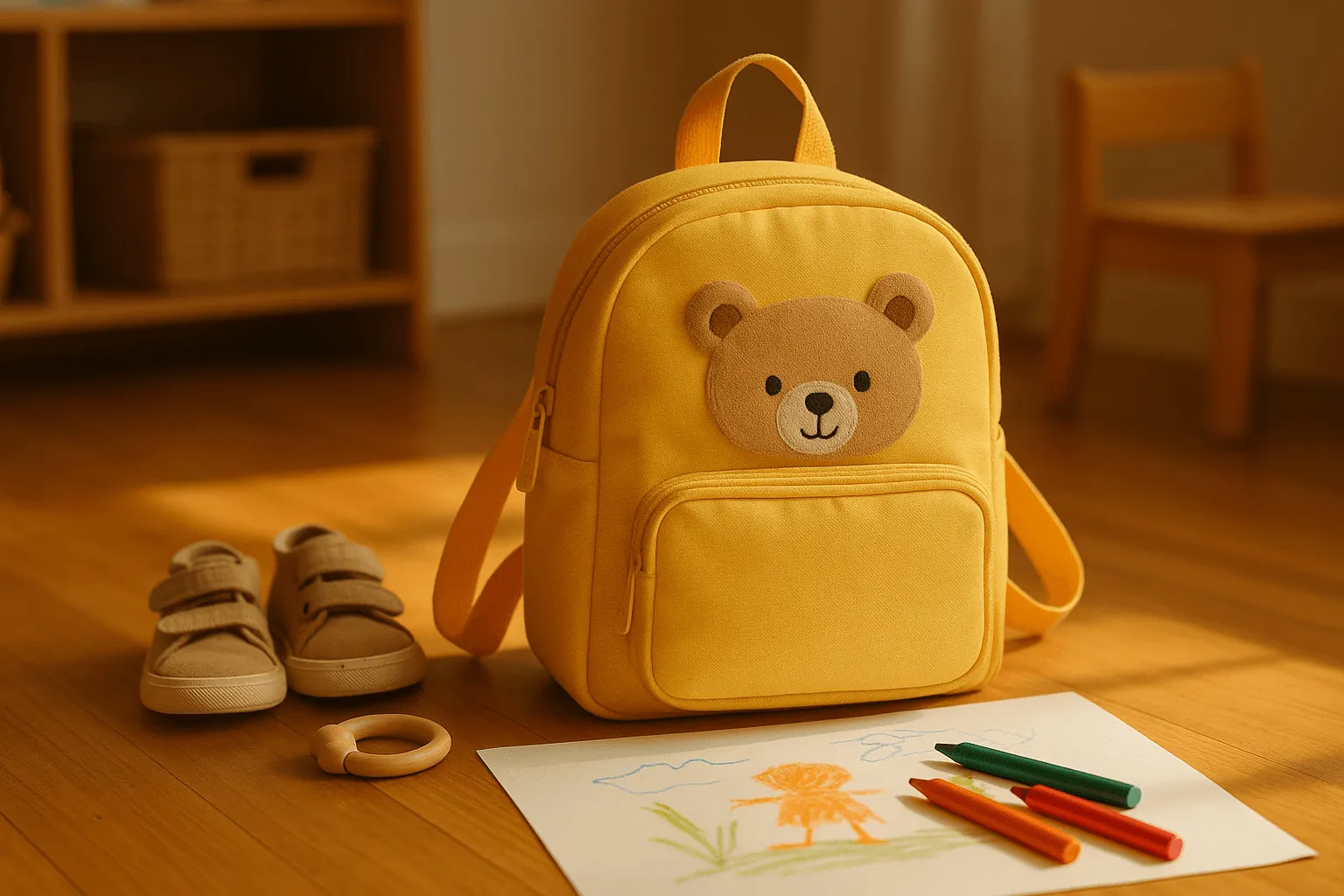 peuter rugzakje klaar voor eerste dag peuterspeelzaal