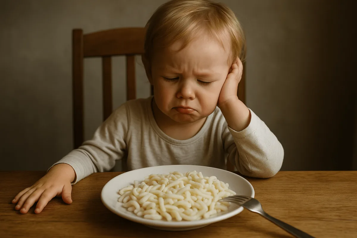 peuter witte voeding eetproblemen pasta bord tafel weigeren