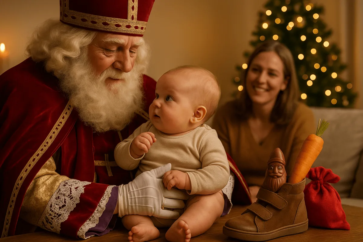sinterklaas baby veiligheid schoentje zetten gezin samen thuis