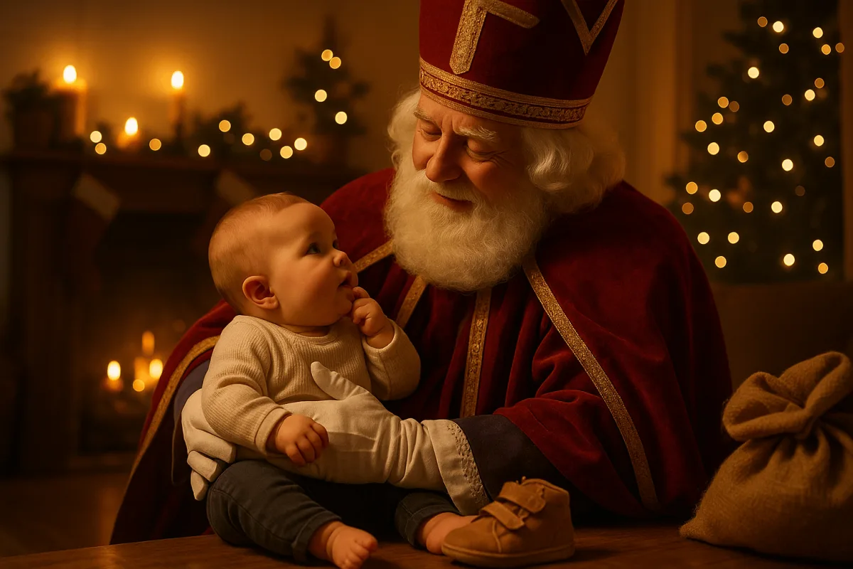 sinterklaasfeest kleine kinderen schoentje samen thuis gezellig licht