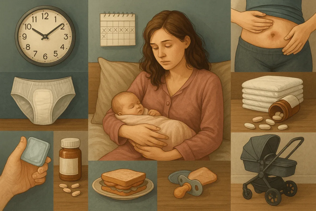 tijdlijn herstel moeder in eerste weken postnatale periode na bevalling