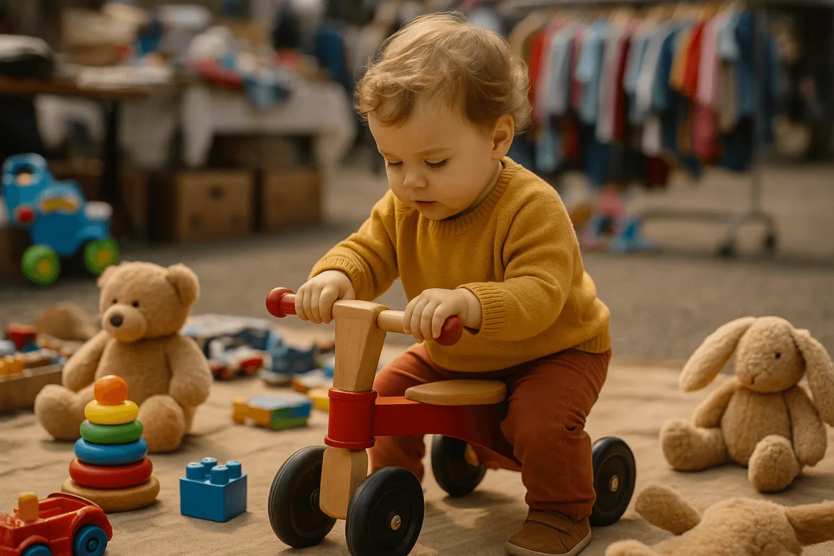tweedehands speelgoed peuter op rommelmarkt goede staat