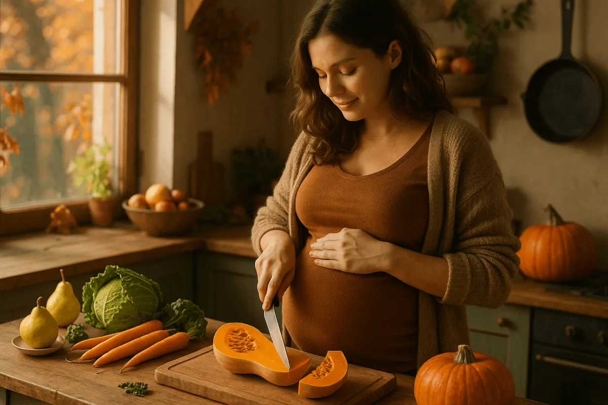 veilig koken zwangere vrouw herfst maaltijd bereiden keuken