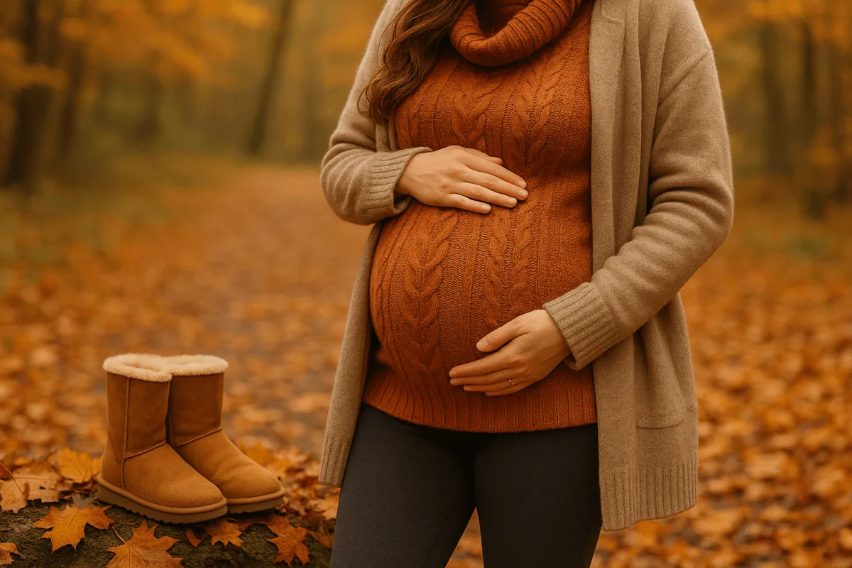 zwangerschapskleding herfst september laagjes systeem trui leggings