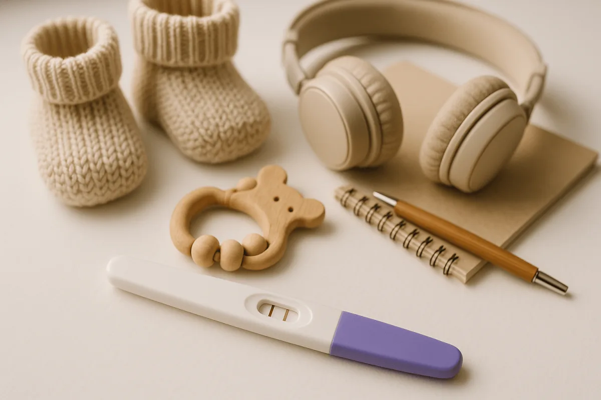 zwangerschapstest positief resultaat op witte tafel